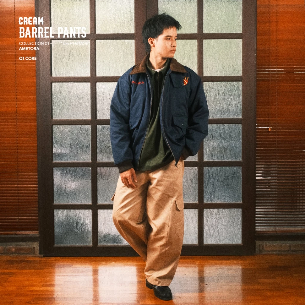 CLUB of 1986 AMETORA Celana Barrel Cargo Pants Baggy Cut Unisex Pria Wanita