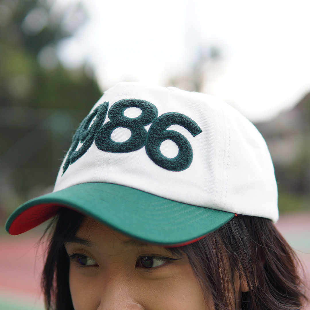 Club of 1986 Chennile Green Vintage Baseball Cap / Topi Kanvas Retro Classic Bordir Handuk