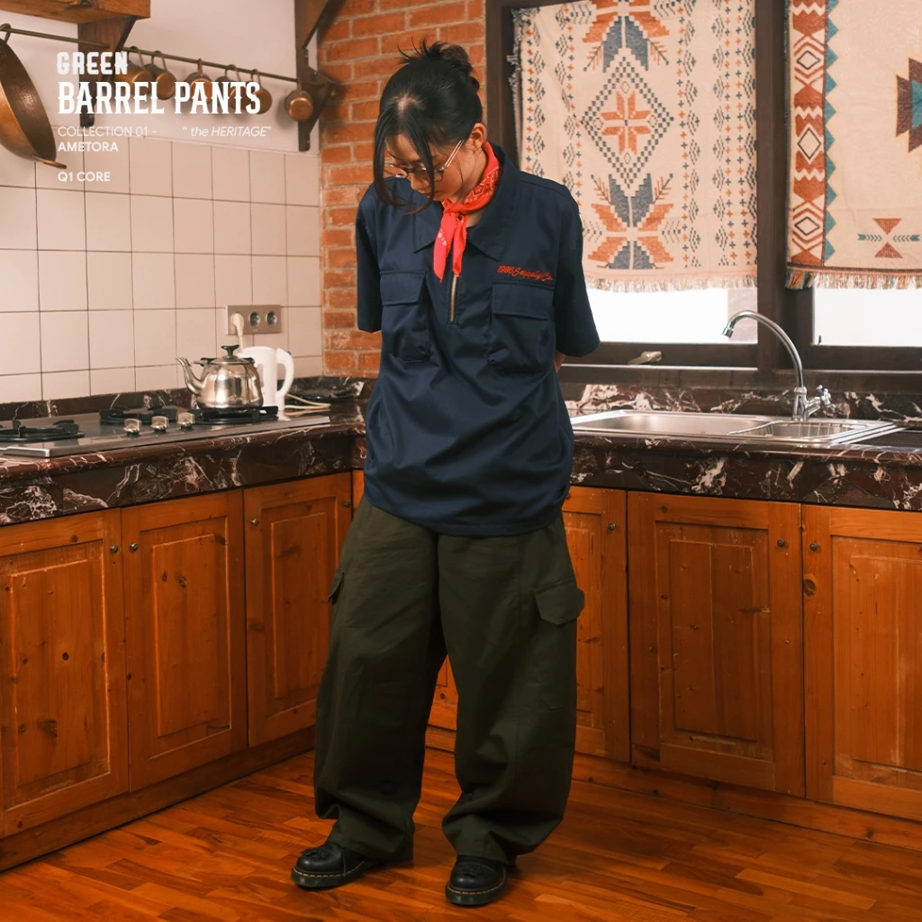 CLUB of 1986 AMETORA Celana Barrel Cargo Pants Baggy Cut Unisex Pria Wanita