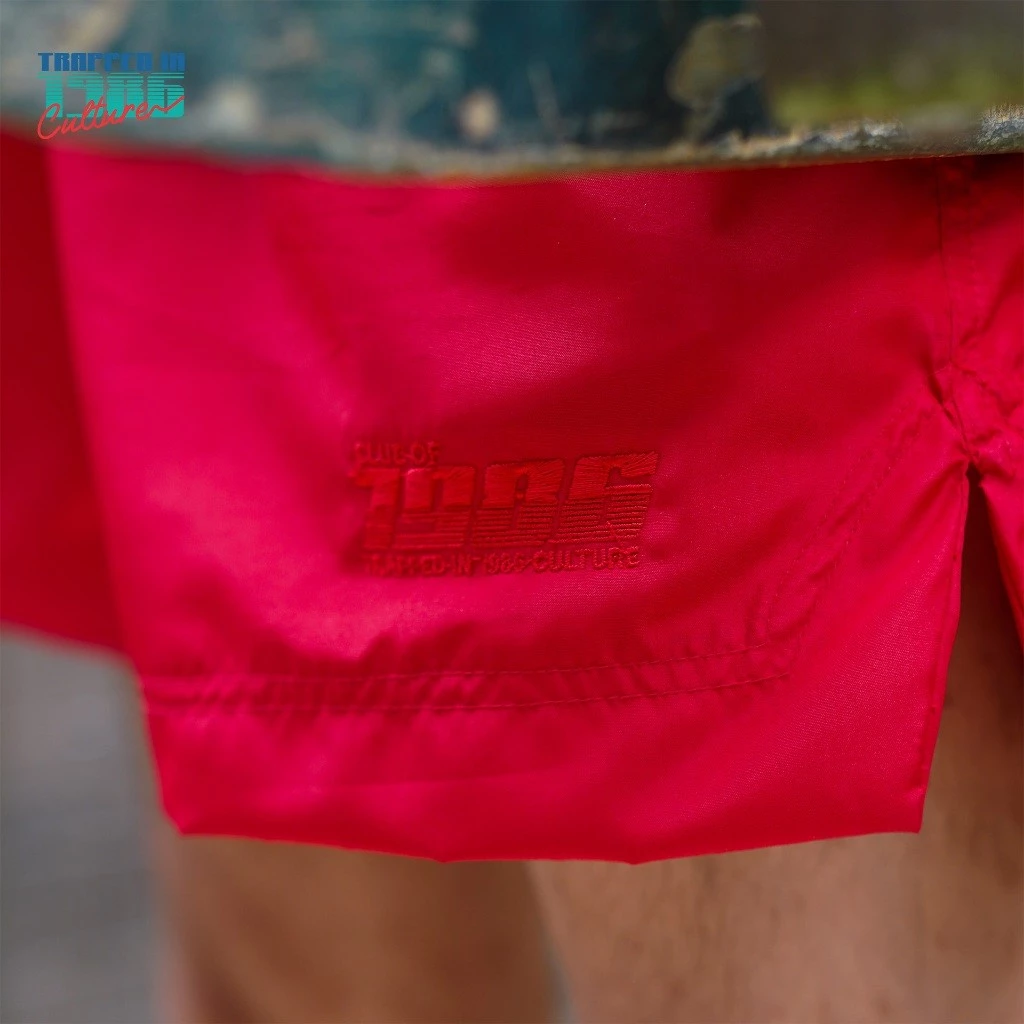 Cherry Red Retro Short Pants 1986 / Celana Pendek Board Short Vintage Merah