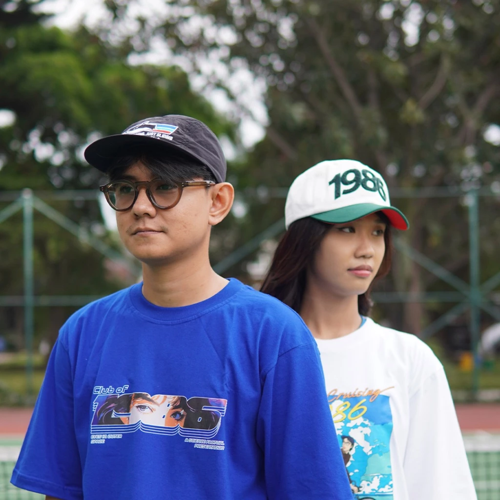 1986 Retro Nylon Caps - Topi Neo Tokyo Japan Blue Hat Nilon Vintage Outdoor