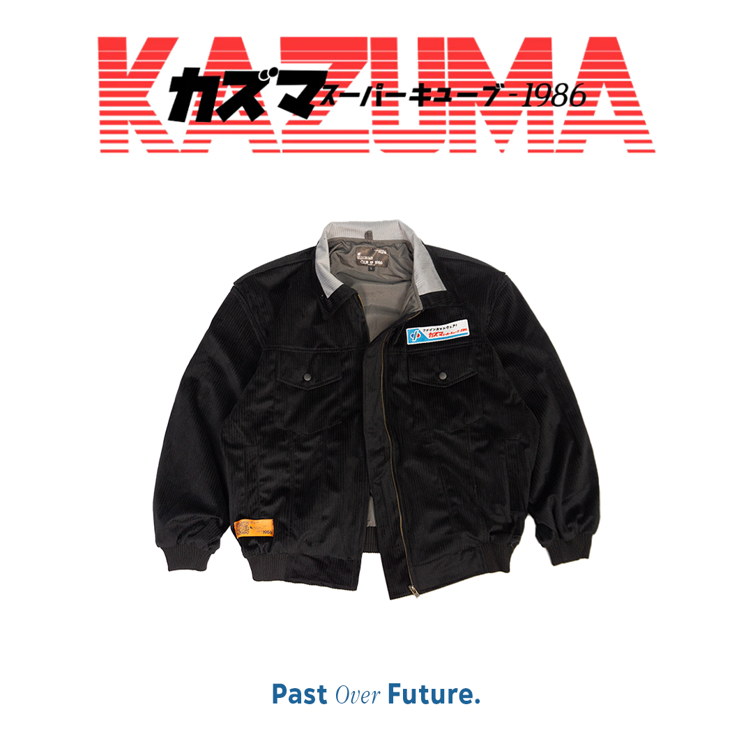 CLUB of 1986 Kazuma Oversize Vintage Bomber Retro Corduroy Jacket