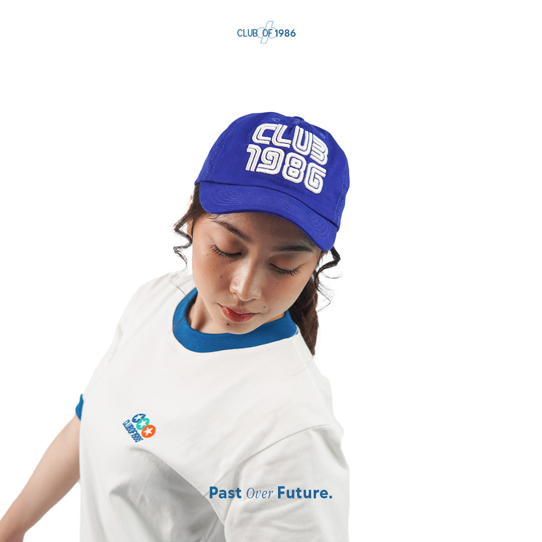 1986 Electric Blue Genesis Caps - Topi Biru Baseball Retro Classic Hat