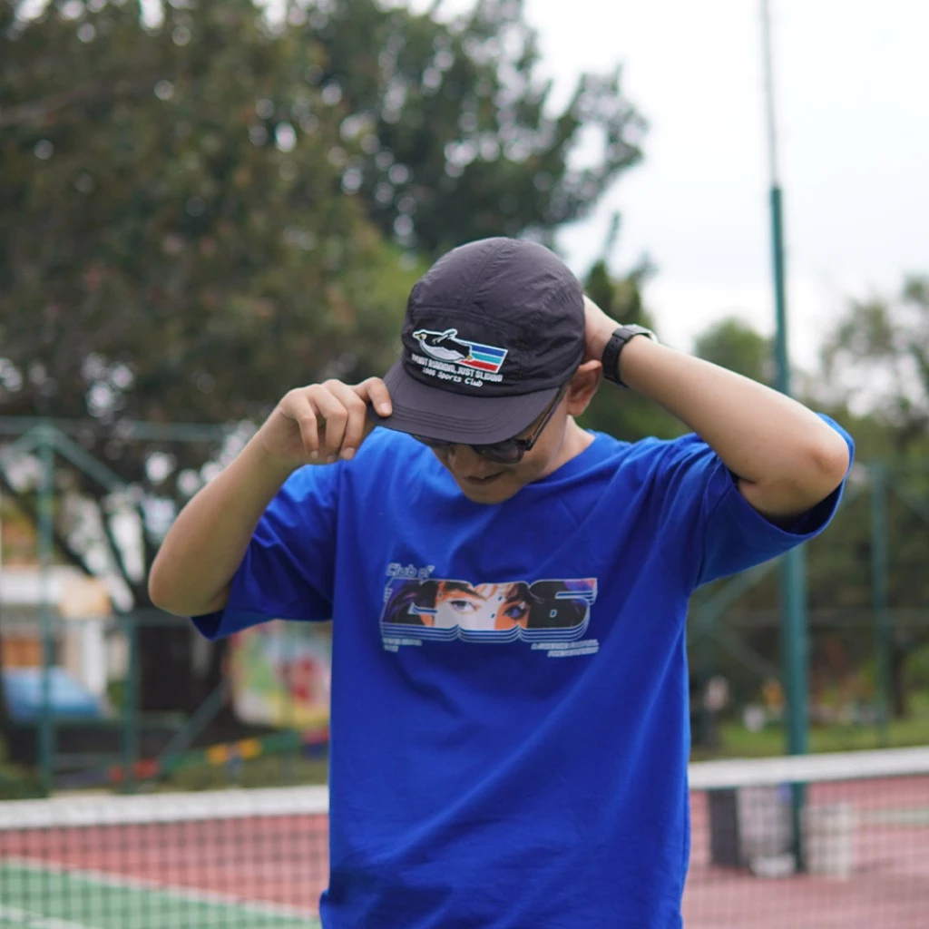 1986 Retro Nylon Caps - Topi Neo Tokyo Japan Blue Hat Nilon Vintage Outdoor