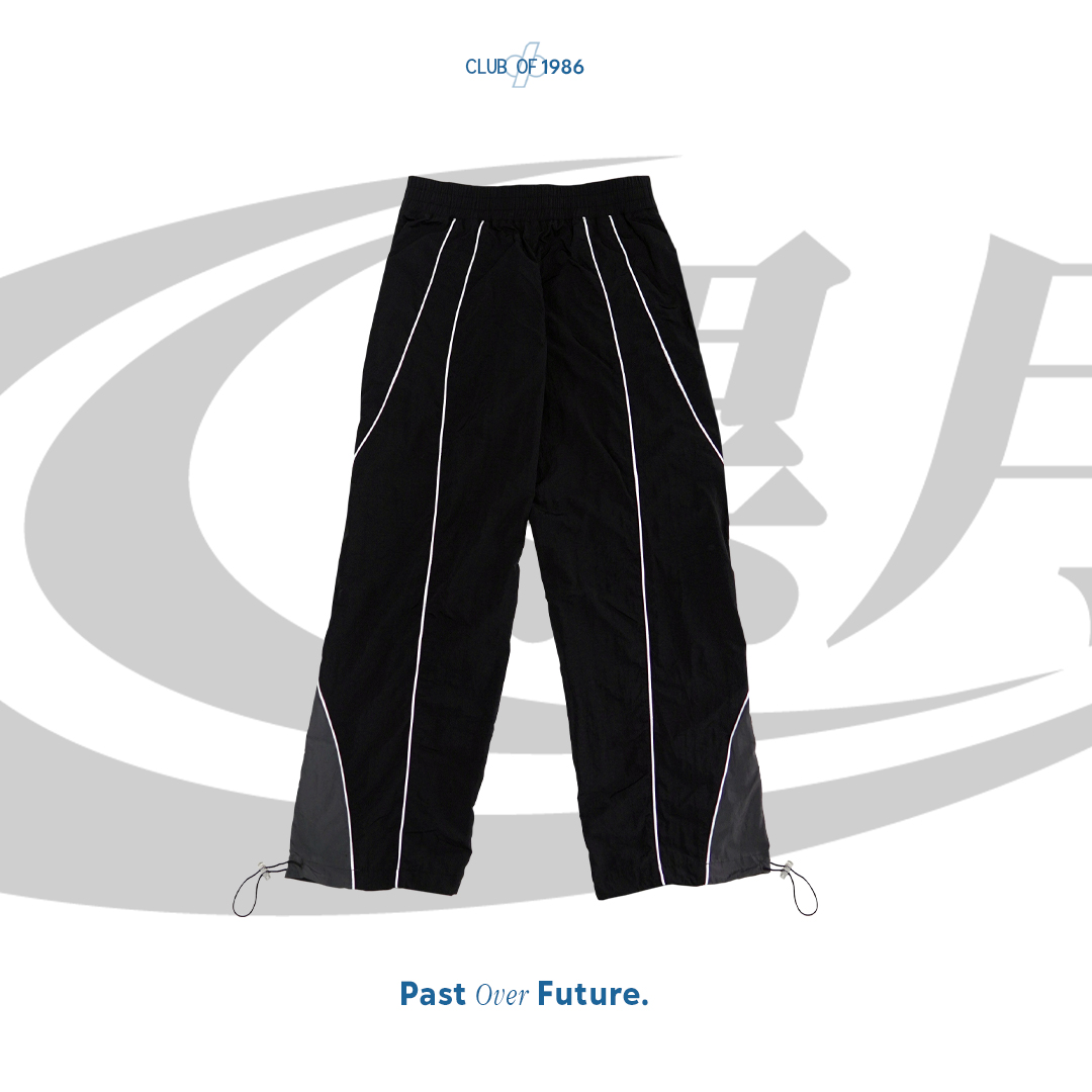 CLUB of 1986 KUROTSUKI TRACKPANTS TRAINING/ RETRO MONOCHROME TRACKSUIT NYLON WINDBREAKER