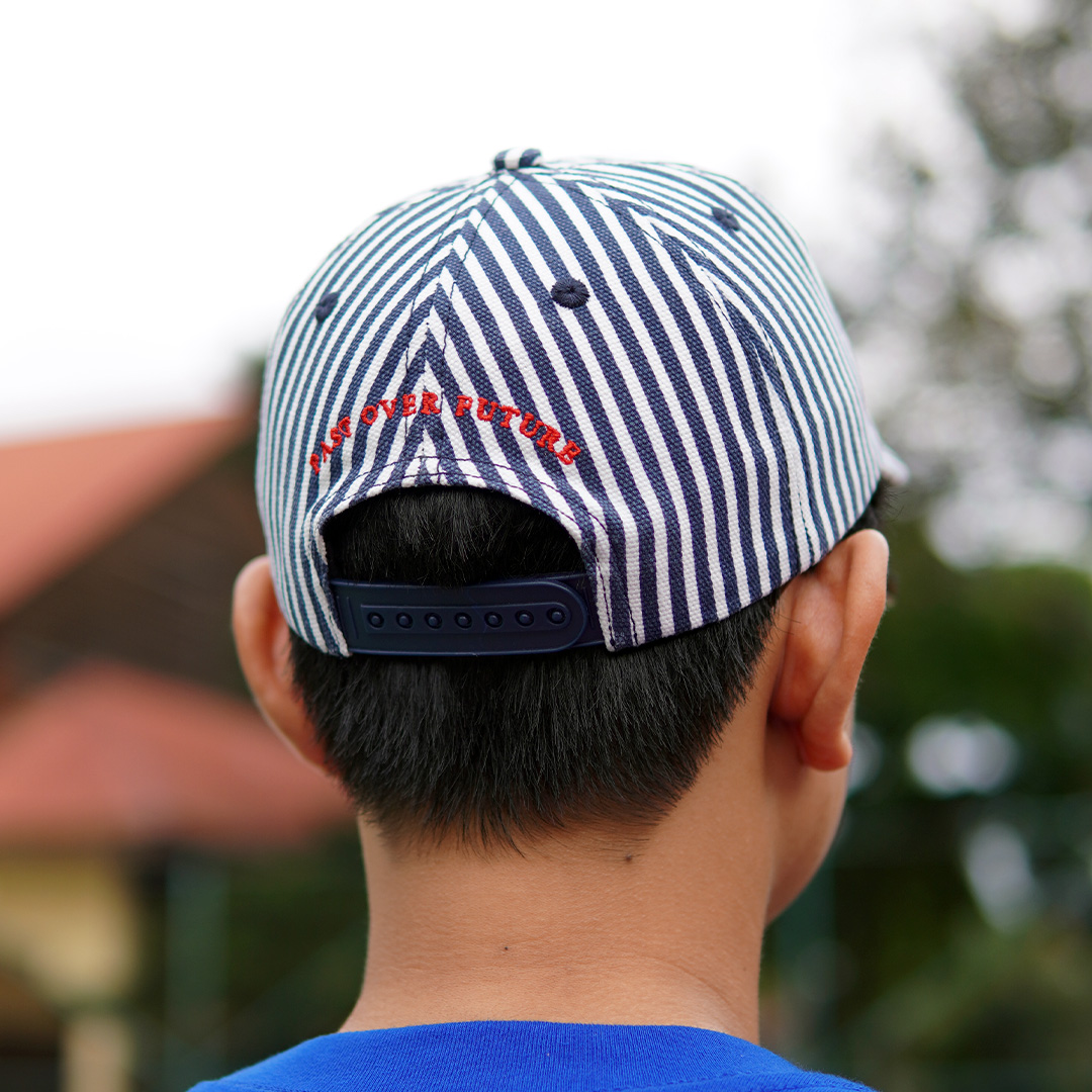 Club of 1986 Vintage Baseball 6 Panel Cap / Yacht Club Topi Strip Retro Unik