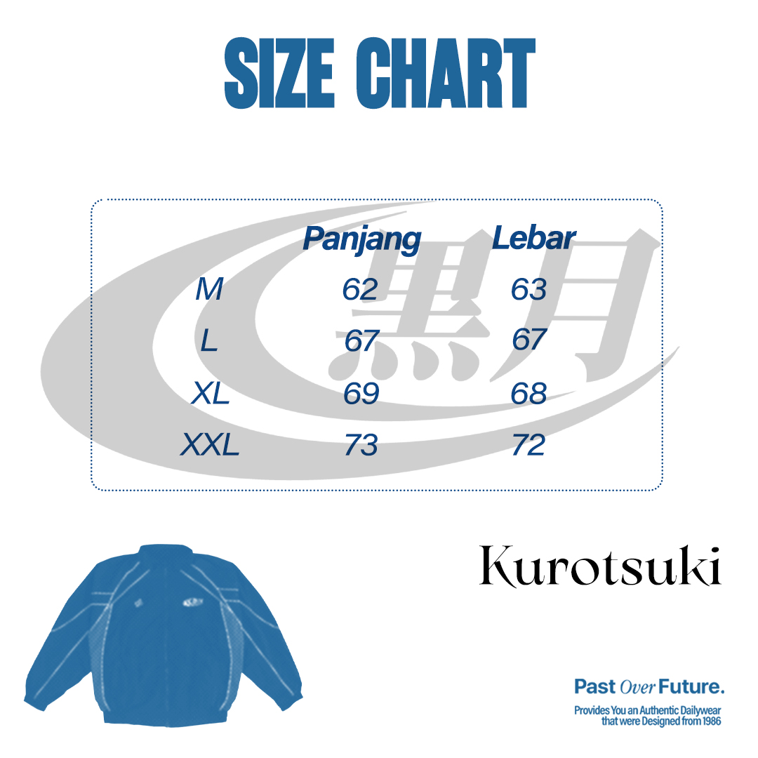 CLUB of 1986 KUROTSUKI TRACKTOP JACKET / RETRO MONOCHROME NYLON WINDBREAKER